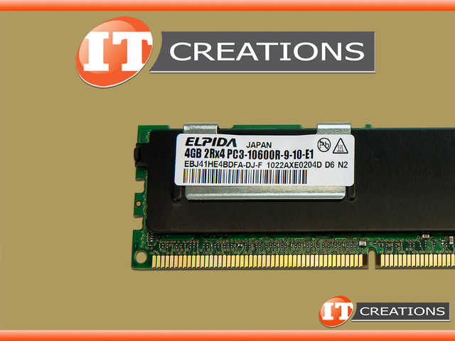 ELPIDA 4GB PC3-10600R DDR3-1333 REGISTERED ECC 2RX4 CL9 240 PIN 1.5V MEMORY  MODULE (EBJ41HE4BDFA-DJ-F)