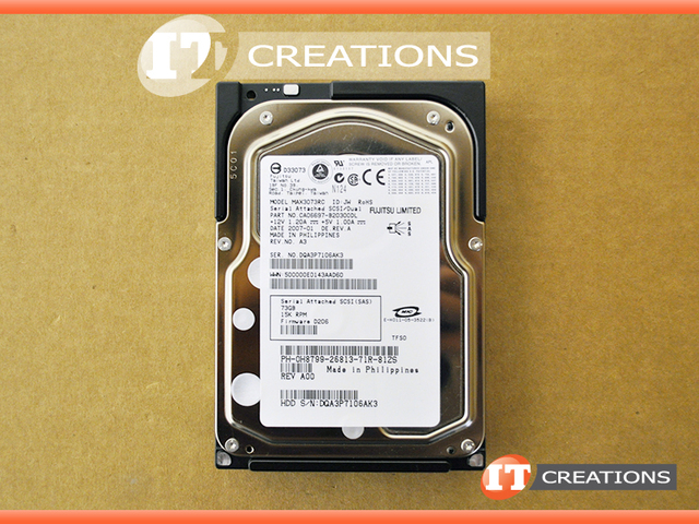 4 Pack - Dell H8799 73GB SAS 15K 3.5 Drive CA06697-B20300DL MAX3073RC