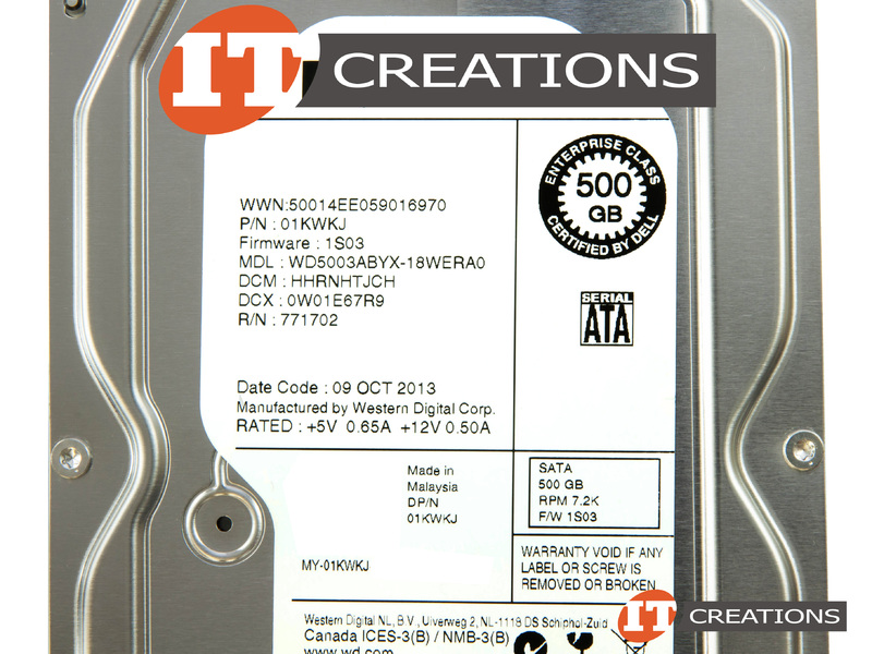 HHHDM Refurbished DELL / WESTERN DIGITAL 500GB 7.2K RPM SATA 3.5