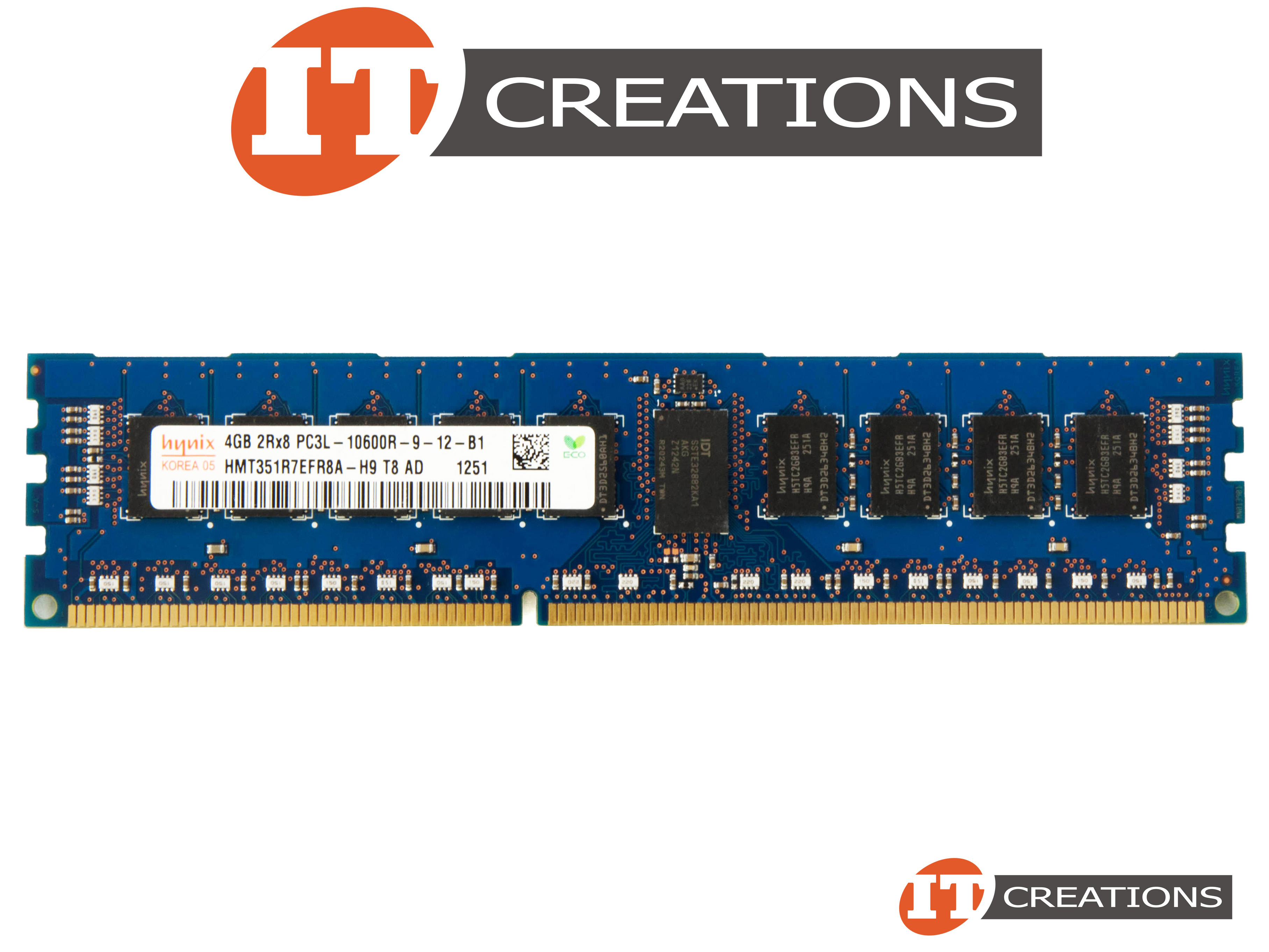 Dell 9J5WF 4GB PC3L-10600R DDR3-1333MHz 2RX8 ECC Memory