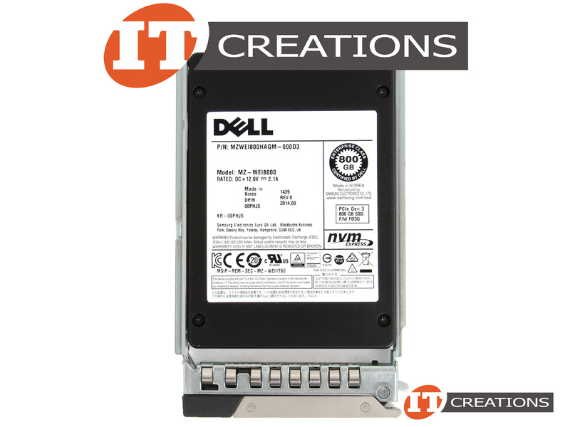 dell intel 800gb 2.5 HNXF1 - Refurbished - DELL 800GB MLC PCIE GEN3 NVME U.2 SFF-8639 2.5 ...