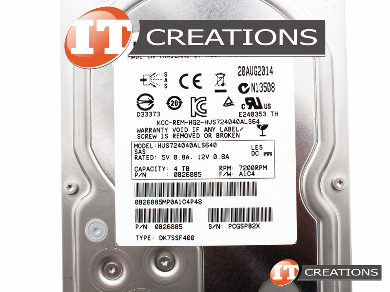 HUS724040ALS640 - New Other - HITACHI GLOBAL 4TB 7.2K RPM SAS II 3.5 ...