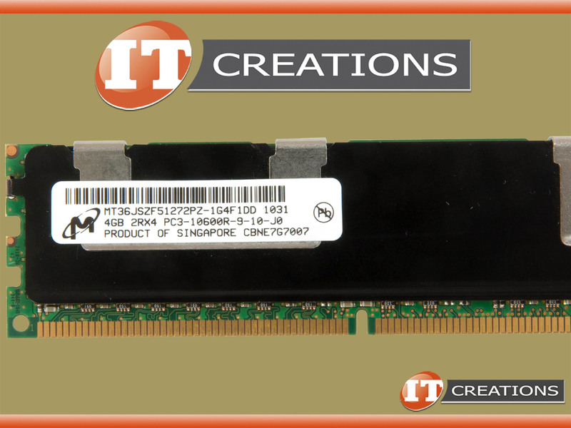 MICRON 4GB PC3-10600R DDR3-1333 REGISTERED ECC 2RX4 CL9 240 PIN MEMORY  MODULE (MT36JSZF51272PZ-1G4F1DD)