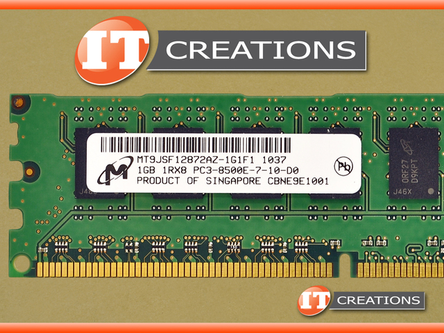 Mémoire RAM Micron MT8JTF12864AZ-1G1F1 PC3-8500U - Lot De 9 Barrettes 1 Go, Occasion