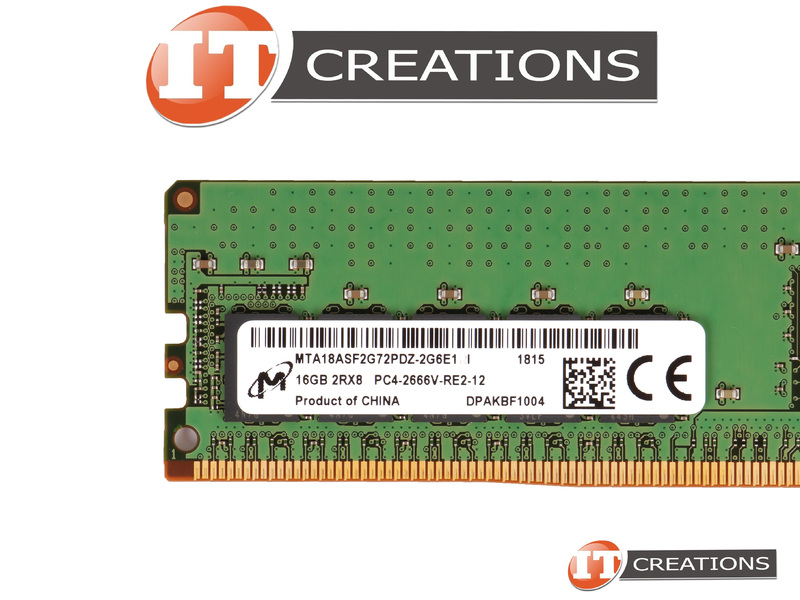 MICRON 16GB PC4-21300R DDR4-2666V-R REGISTERED ECC 2RX8 CL19 288 PIN 1.20V  MEMORY MODULE ( PC4-2666V-R ) (MTA18ASF2G72PDZ-2G6E1RI)