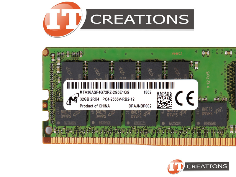 MICRON 32GB PC4-21300 DDR4-2666V-R REGISTERED ECC 2RX4 CL19 288 PIN 1.20V  MEMORY MODULE ( PC4-2666V-R ) (MTA36ASF4G72PZ-2G6E1QG)