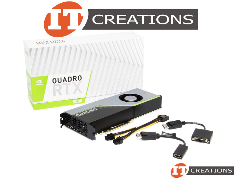 QUADRO RTX 5000-NEW - New - NVIDIA RTX TURING GPU 16GB 3072 CUDA CORES MEMORY INTERFACE 256 BIT GDDR6 MEMORY BANDWIDTH 448GB/S PCI-E 3.0 X16 ( 4 ) FOUR DISPLAYPORTS (
