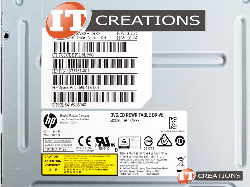 SH216BBHP HP OPTICAL DRIVE SATA MULTI RECORDER RDL DVD / CD