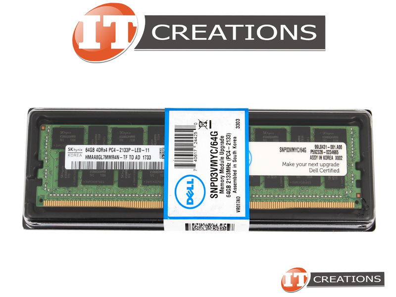 SNP03VMYC-64G-RETAIL - Retail - DELL / SK Hynix 64GB PC4 SNP03VMYC-64G-RETAIL - Retail - DELL / SK Hynix 64GB PC4