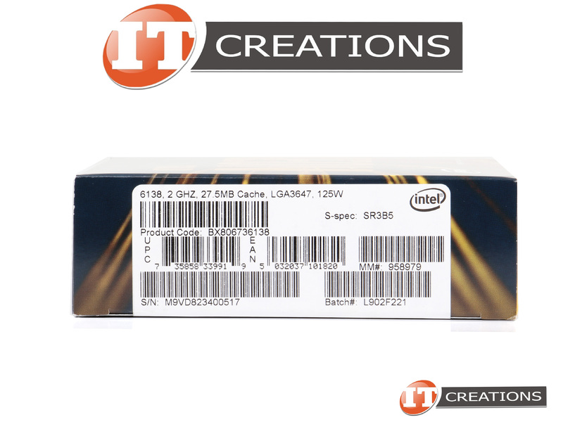 Processore Intel Xeon Gold 6138 SR3B5 - 20 Core 2.0GHz 27.5MB Cache - Usato