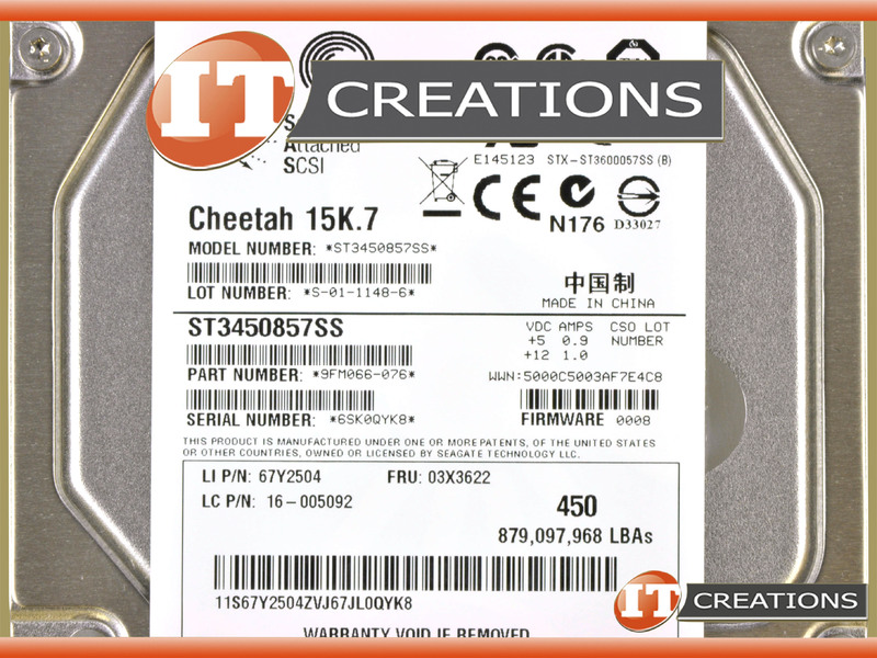 ST3450857SS-IBM IBM 450GB 15K RPM SAS 3.5 INCH HARD DRIVE (DUAL LABEL ...