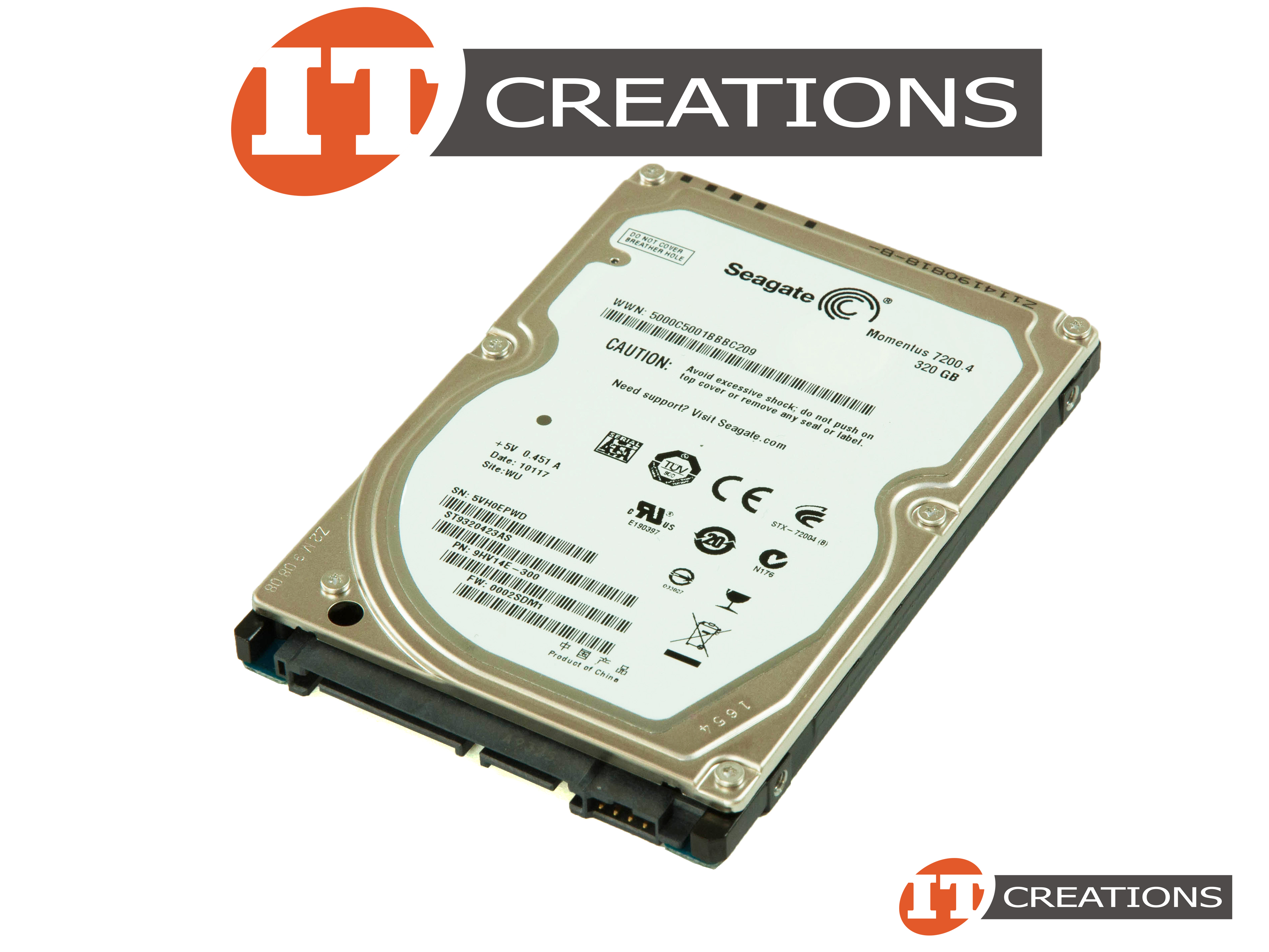 ST9320423AS SEAGATE 320GB 7.2K RPM SATA 2.5 INCH SMALL FORM FACTOR SFF ...