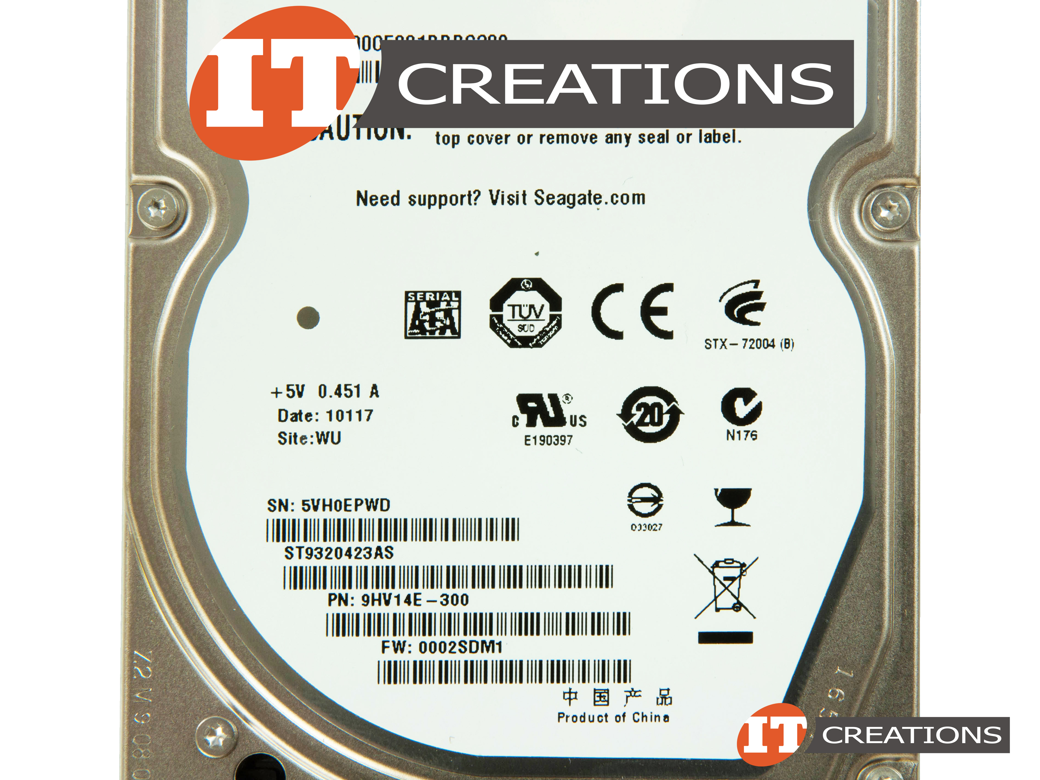 ST9320423AS SEAGATE 320GB 7.2K RPM SATA 2.5 INCH SMALL FORM FACTOR SFF ...