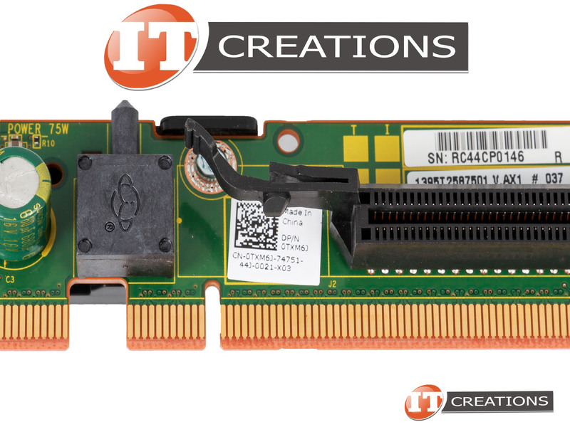 TXM6J DELL RISER CARD 3 FOR DELL POWEREDGE R630 - SLOT 2 PCI-E 3.0 X16 ...