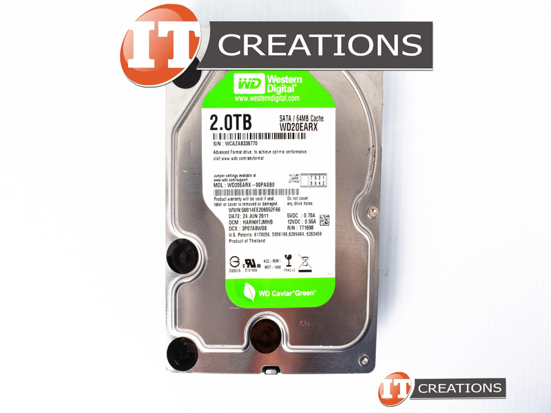 WD20EARX - Used - WESTERN DIGITAL 2.0TB INTELLIPOWER SATA III 3.5 INCH ...