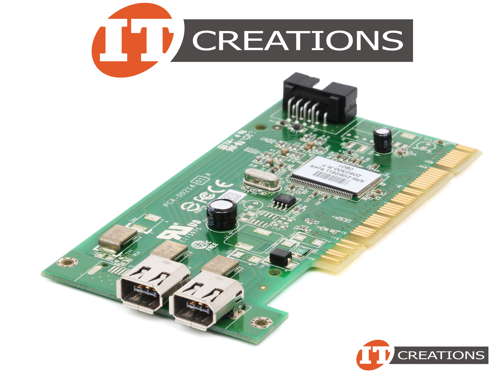 Y9457NO BRACKET DELL FIREWIRE CARD IEEE 1394A PCI EXTERNAL DUAL PORT INTERNAL SINGLE PORT