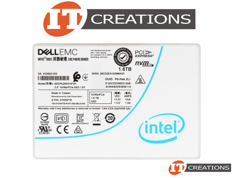 Dell W54RT 1.6TB TLC NVMe SSD 2.5 Gen3 x4 MU SSD