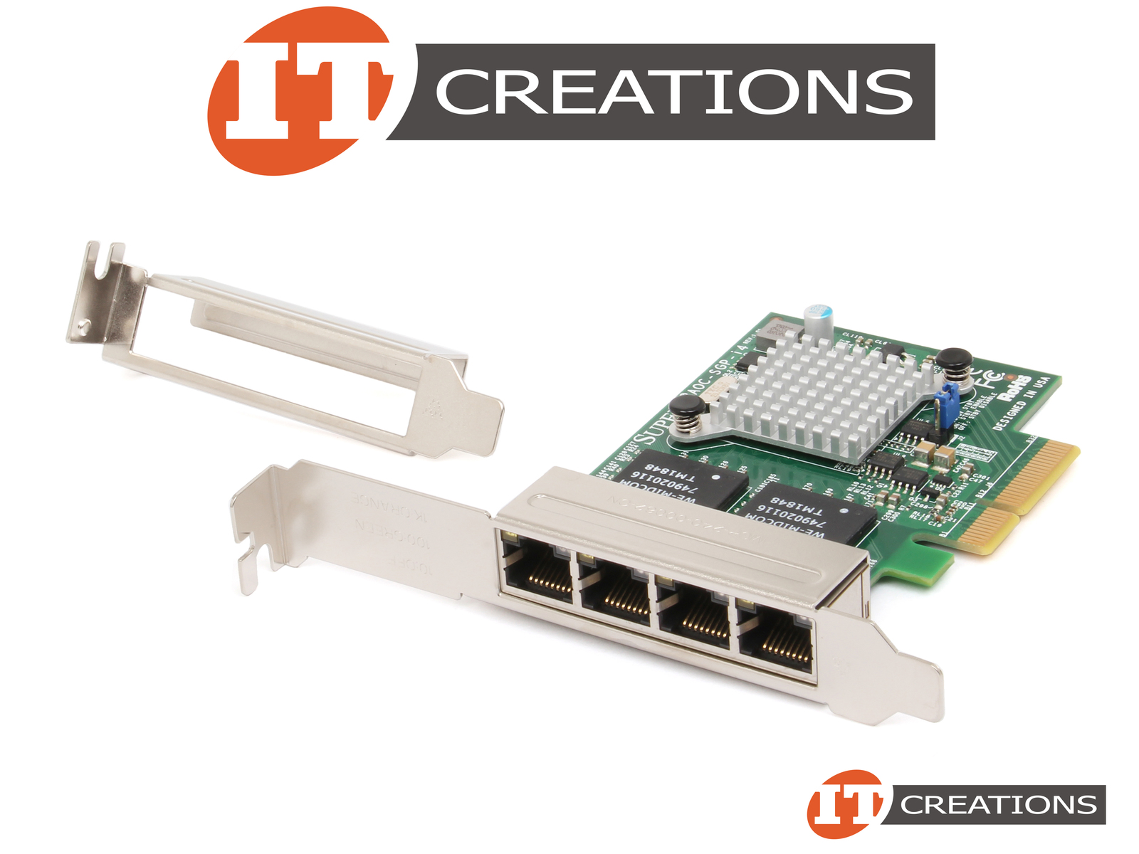 Supermicro AOC-SGP-i4 Compatible 4-Port Gigabit Ethernet Controller Card - PCIe X4