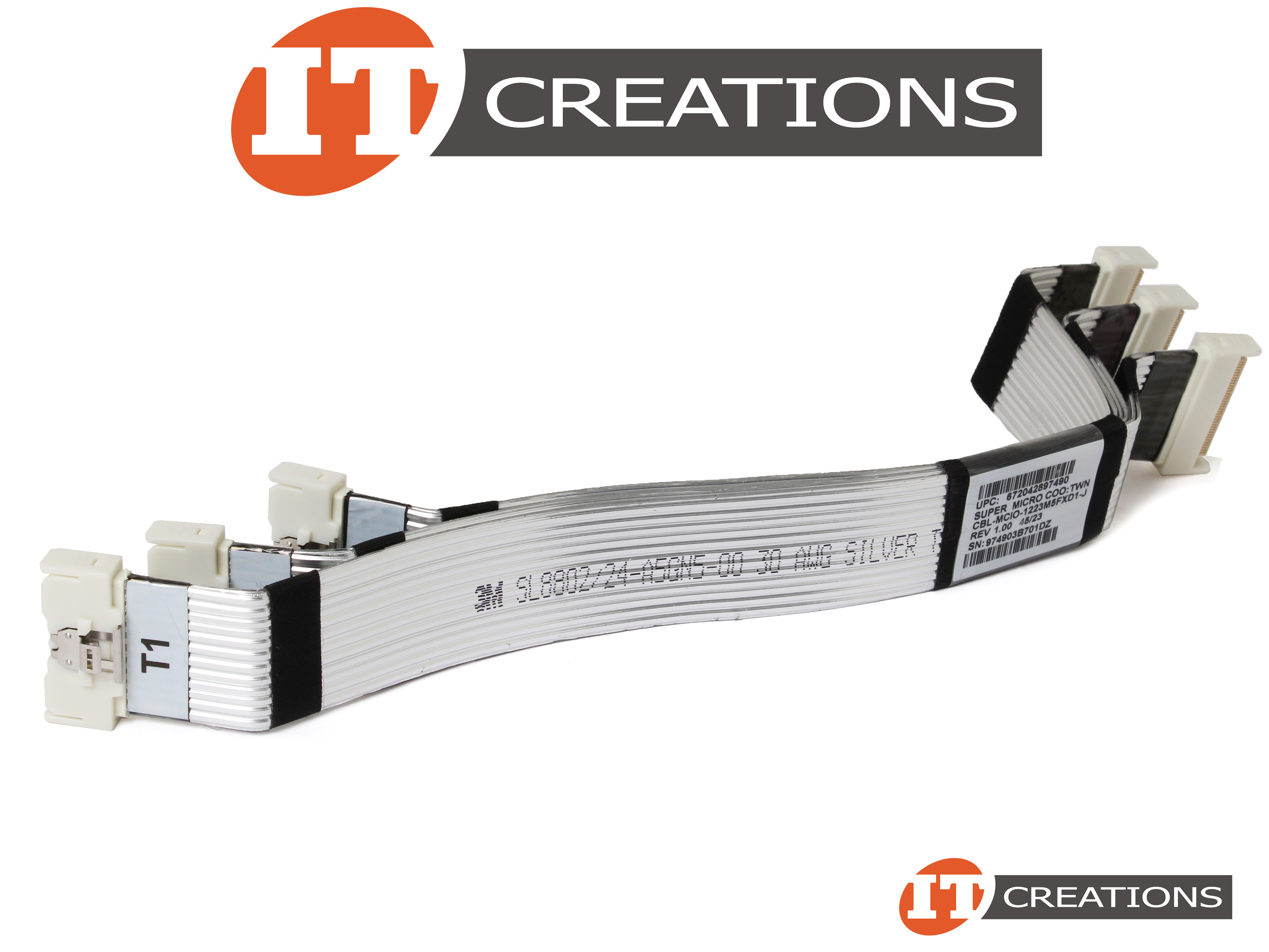 CBL-MCIO-1223M5FXD1-J Supermicro SET OF 3 Mcio X8 30cm Cable For ...