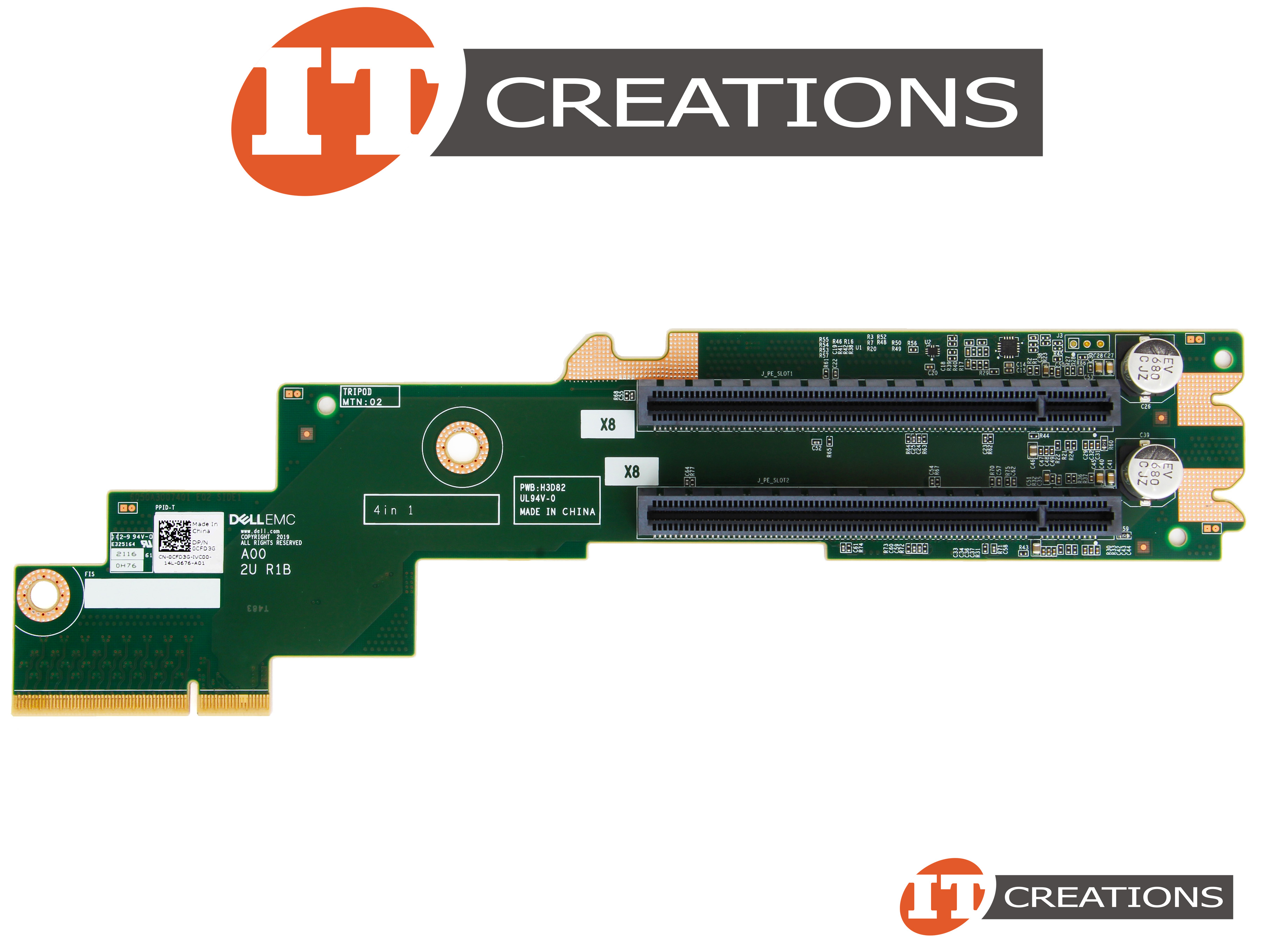 CFD3G DELL 2X8 Riser1 Board For DELL EMC Poweredge R7525 Riser 1A Card ...