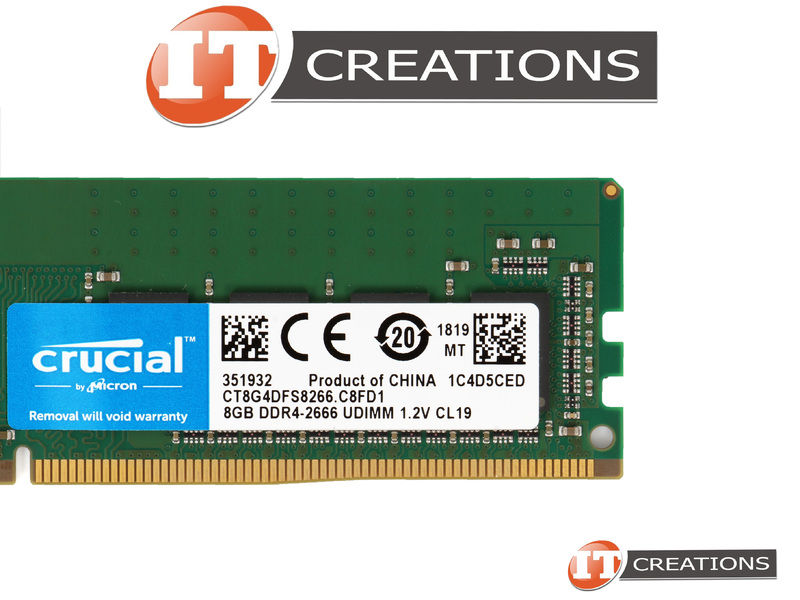 CT8G4DFS8266.C8FD1 CRUCIAL 8GB PC4-21300 DDR4-2666 UNBUFFERED NON ECC 1RX8 CL19  288 PIN 288 PIN MEMORY MODULE UDIMM ( PC4-2666 )
