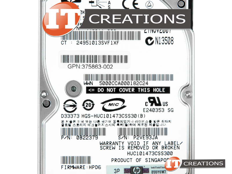 DG072A4951 HP / HITACHI GLOBAL 72GB 10K RPM SAS 2.5 INCH SMALL FORM