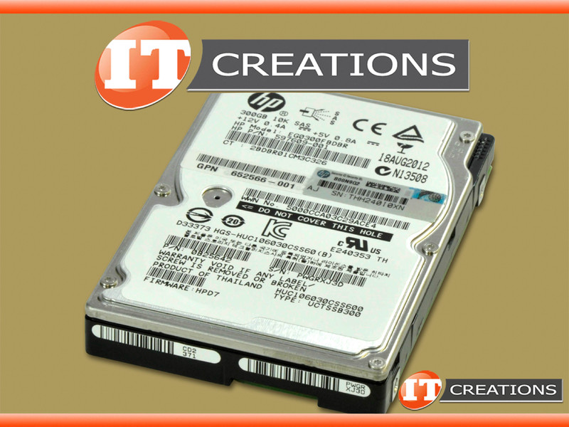 EG0300FBDBR - Refurbished - HP / HITACHI GLOBAL 300GB 10K RPM SAS 2.5 ...