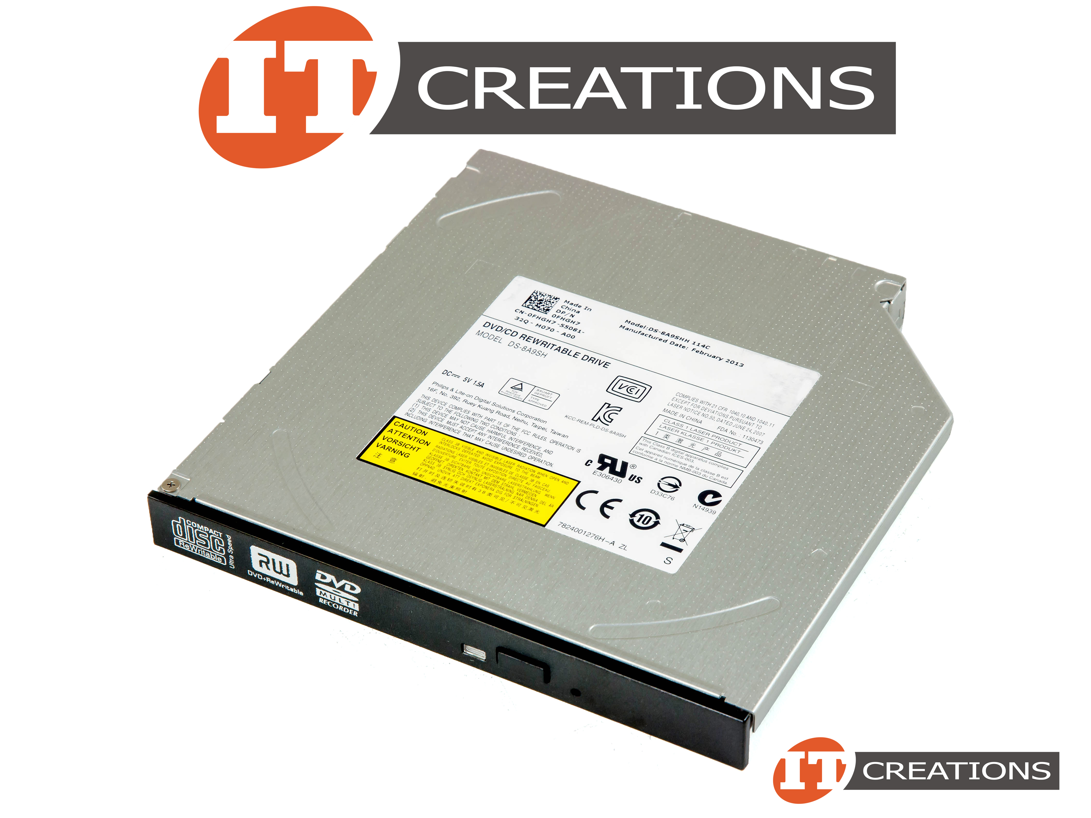 FHGH7 DELL OPTICAL DRIVE DVD MULTI DVD RECORDER RW DVD REWRITABLE COMPACT DISC REWRITABLE SLIM