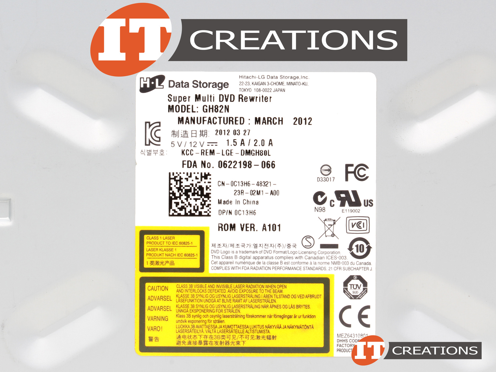 GH82NDELL DELL / HL DATA STORAGE OPTICAL DRIVE DVD MULTI RECORDER RW
