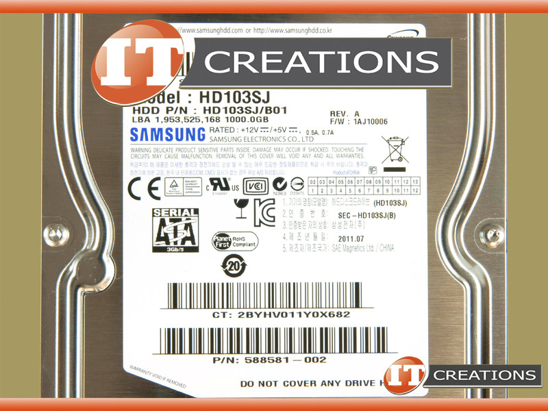 HD103SJ SAMSUNG 1TB 7.2K RPM SATA 3.5 INCH HARD DRIVE