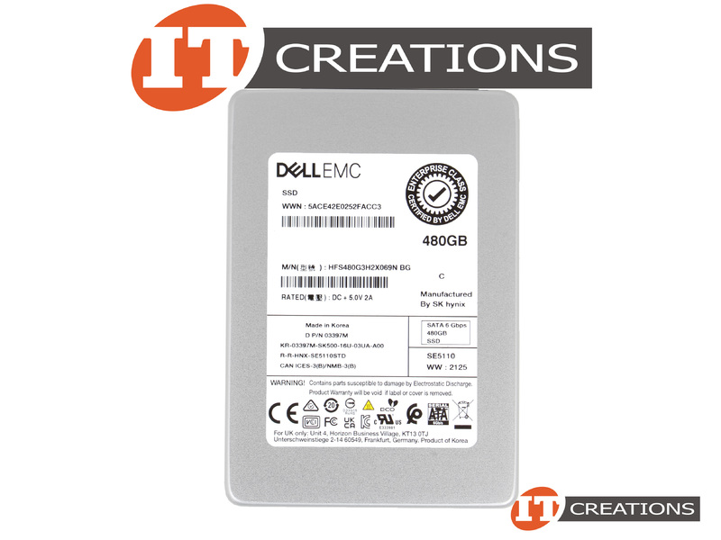 [Hynex]SSD120GB+480GB Dell EMC Hynix 480GB SSD HFS480G3H2X069N SATA 6Gb/s 3397M