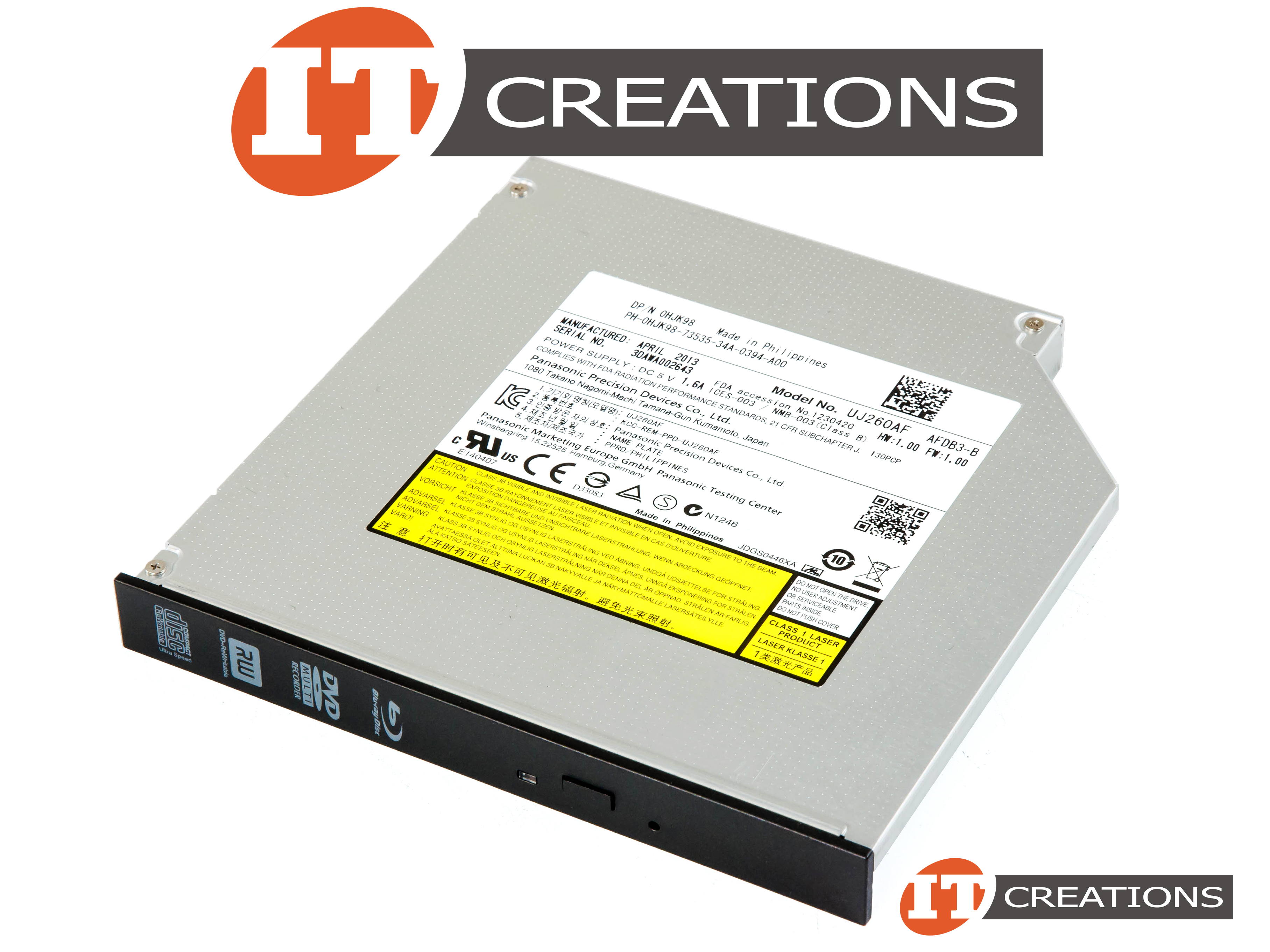 HJK98 DELL OPTICAL DRIVE BLURAY DISC DVD MULTI RECORDER RW DVD