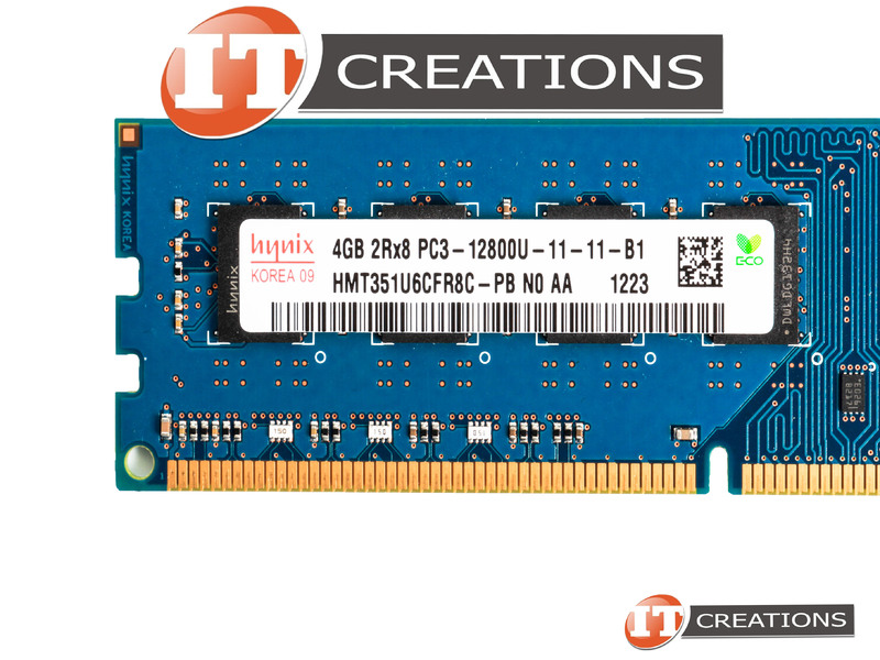 HMT351U6CFR8C-PB LENOVO / HYNIX 4GB PC3-12800U DDR3-1600 UNBUFFERED NON ECC  2RX8 CL11 240 PIN 1.5V MEMORY MODULE