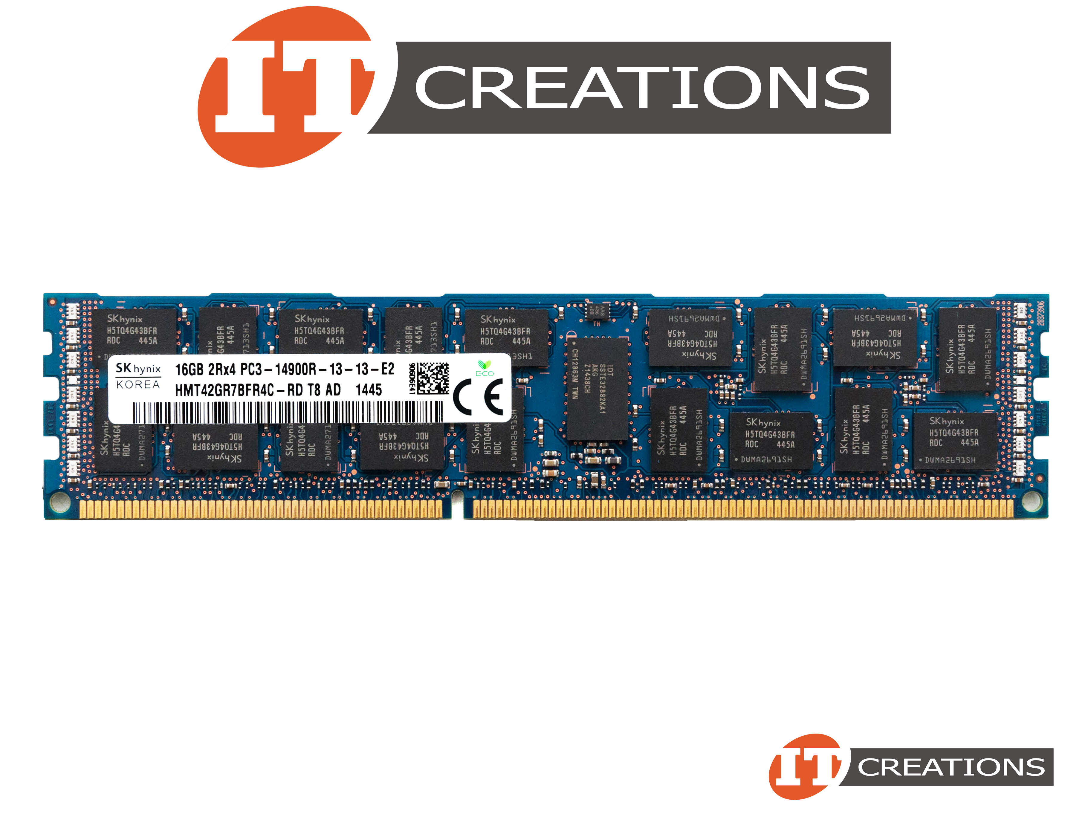 Barrette RAM DDR3 SK Hynix 16 GB - Modèle HMT42GR7BFR4C-RD - PC3-14900R (1866 MHz) - Occasion Serveur