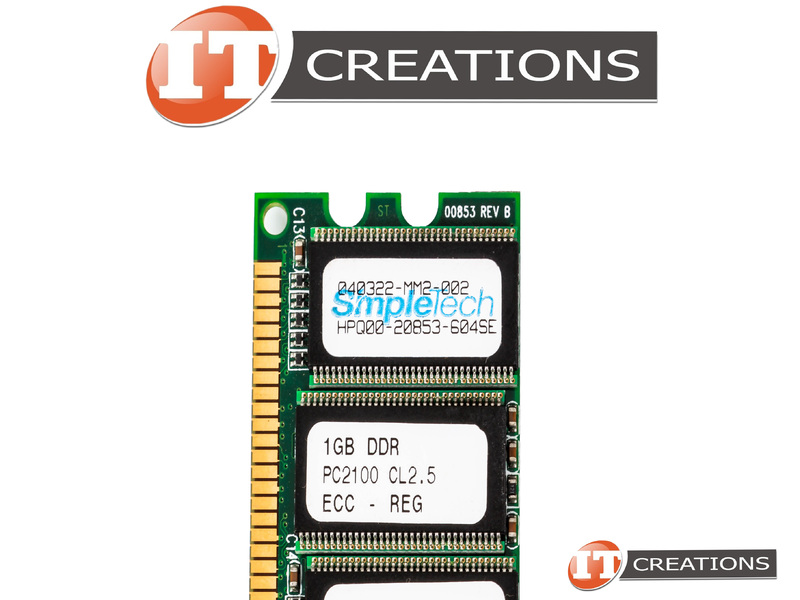 HPQ00-20853-604SE HP/ Simpletech 1GB PC-2100r DDR-266 Registered ECC ...