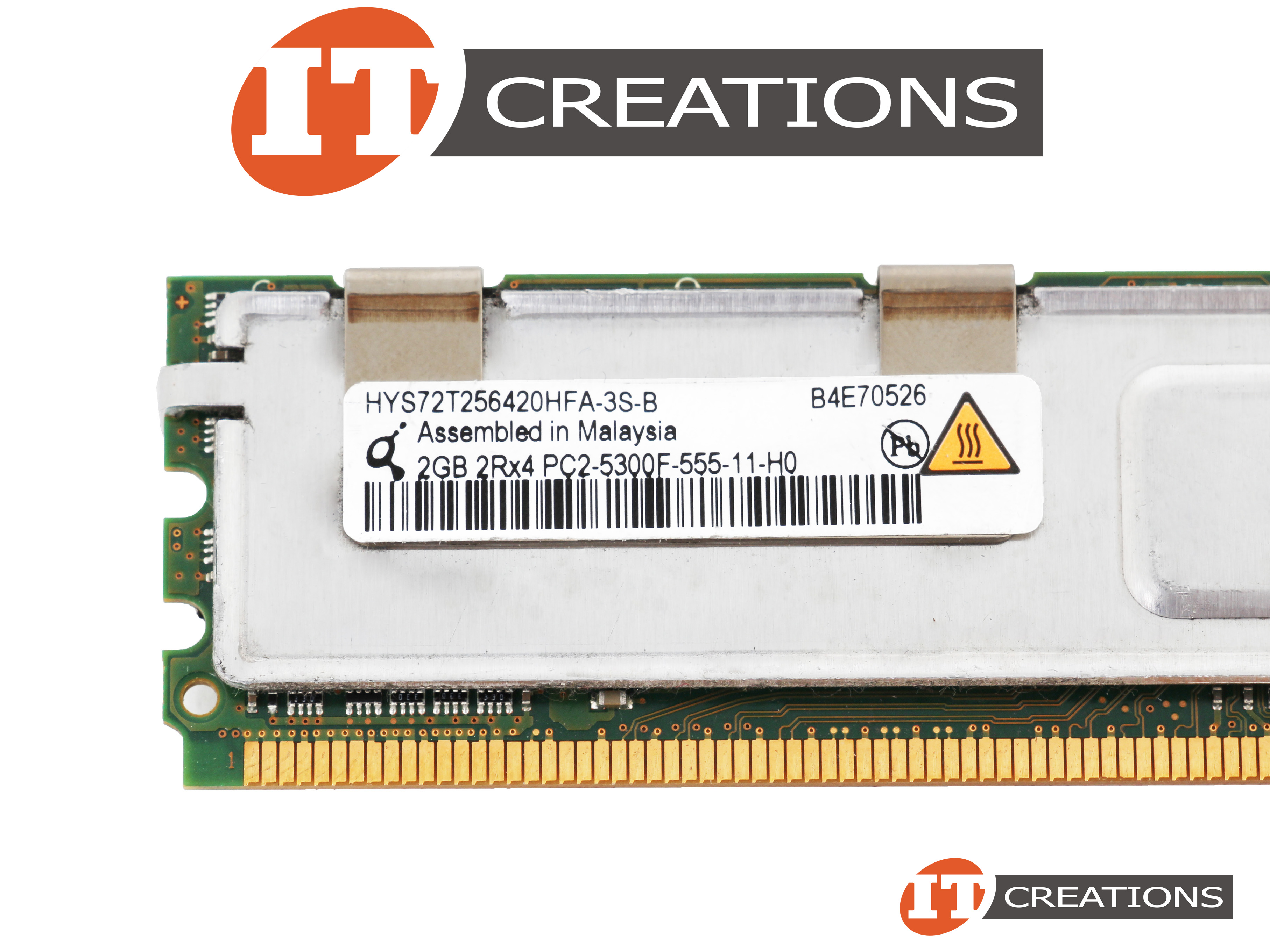 Mémoire RAM Qimonda 2GB PC2-5300 - Modèle HYS72T256421EFA-3S-C2, Occasion Testée