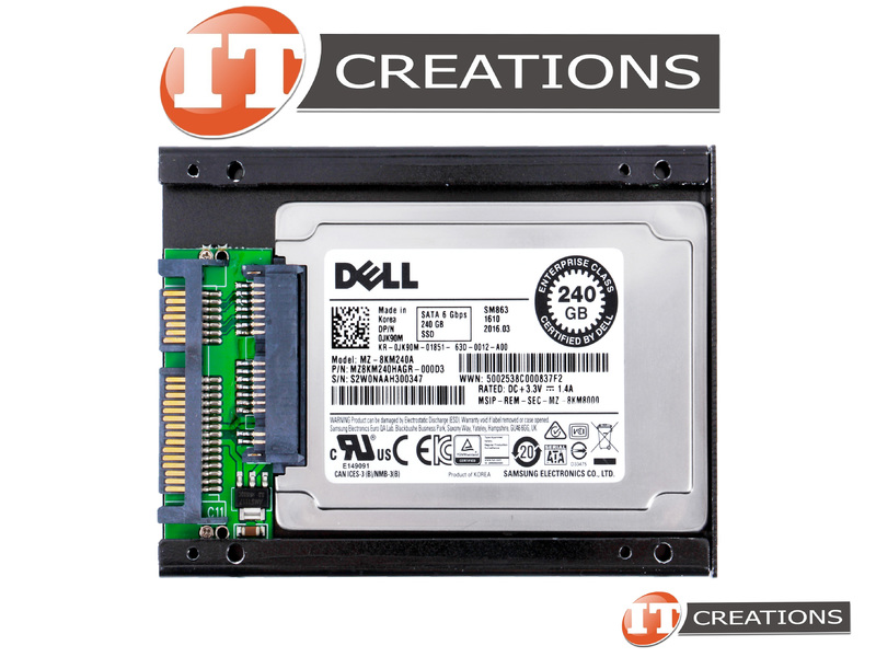 JK90M-2.5 ADAPTER - Used - DELL 240GB MLC SATA III 2.5 Inch Small Form ...