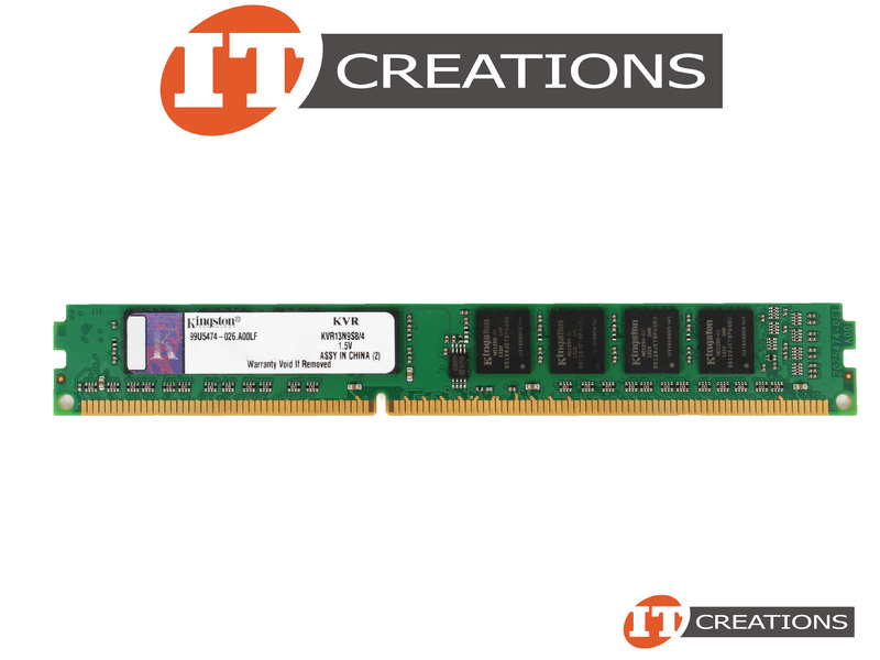 Barrette Mémoire Kingston 4GB DDR3-1333 PC3-10600 UDIMM - Modèle KVR13N9S8/4 - Occasion