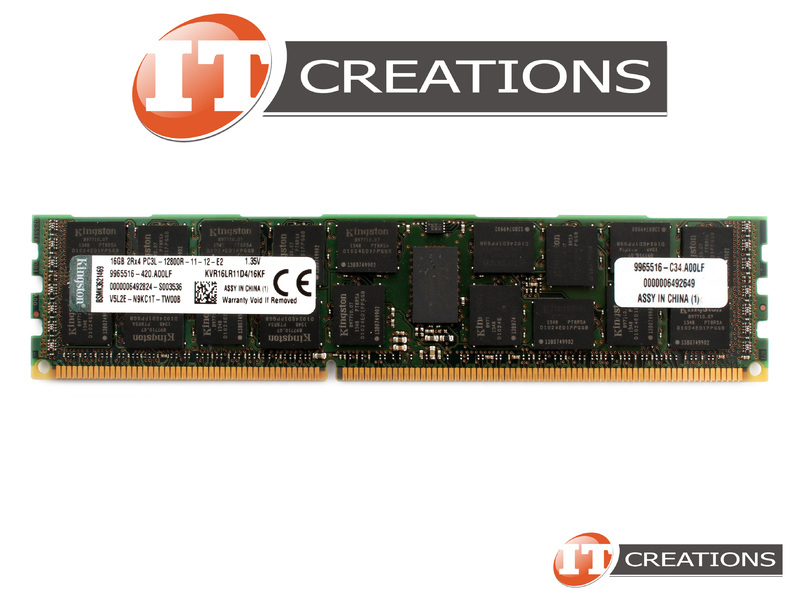 KVR16LR11D4-16KF KINGSTON 16GB PC3L-12800R DDR3-1600 REGISTERED ECC ...