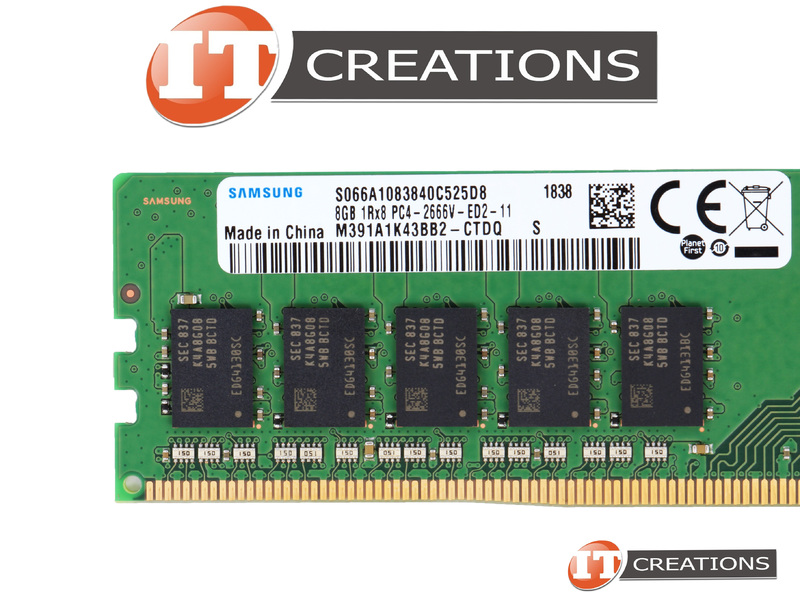 M391A1K43BB2-CTDQ Samsung 8GB PC4-21300 DDR4-2666v-E Unbuffered ECC ...