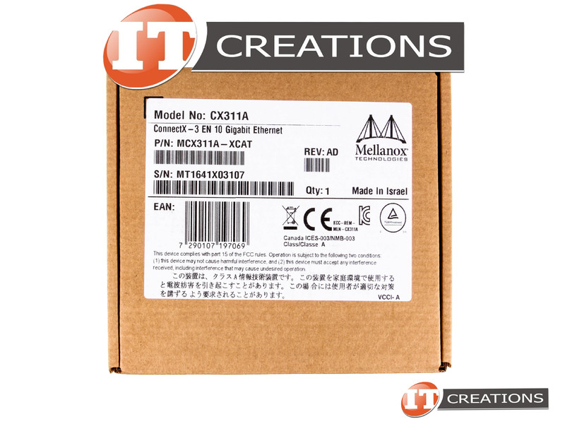 Scheda di rete Mellanox MCX311A-XCAT CX311A ConnectX Scheda di rete Mellanox MCX311A-XCAT CX311A ConnectX
