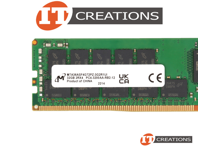 MEM-DR432L-CL06-ER32 Micron 32GB PC4-25600 DDR4-3200aa-R Registered ECC ...