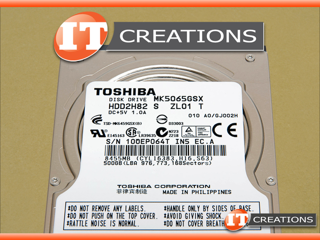 MK5065GSX TOSHIBA 500GB 5.4K RPM SATA 2.5 INCH 3GB/S 8 MB CACHE HARD DRIVE