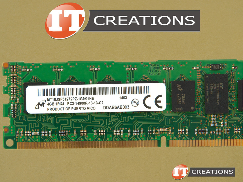 MT18JSF51272PZ-1G9K1HE MICRON 4GB PC3-14900R DDR3-1866 REGISTERED 