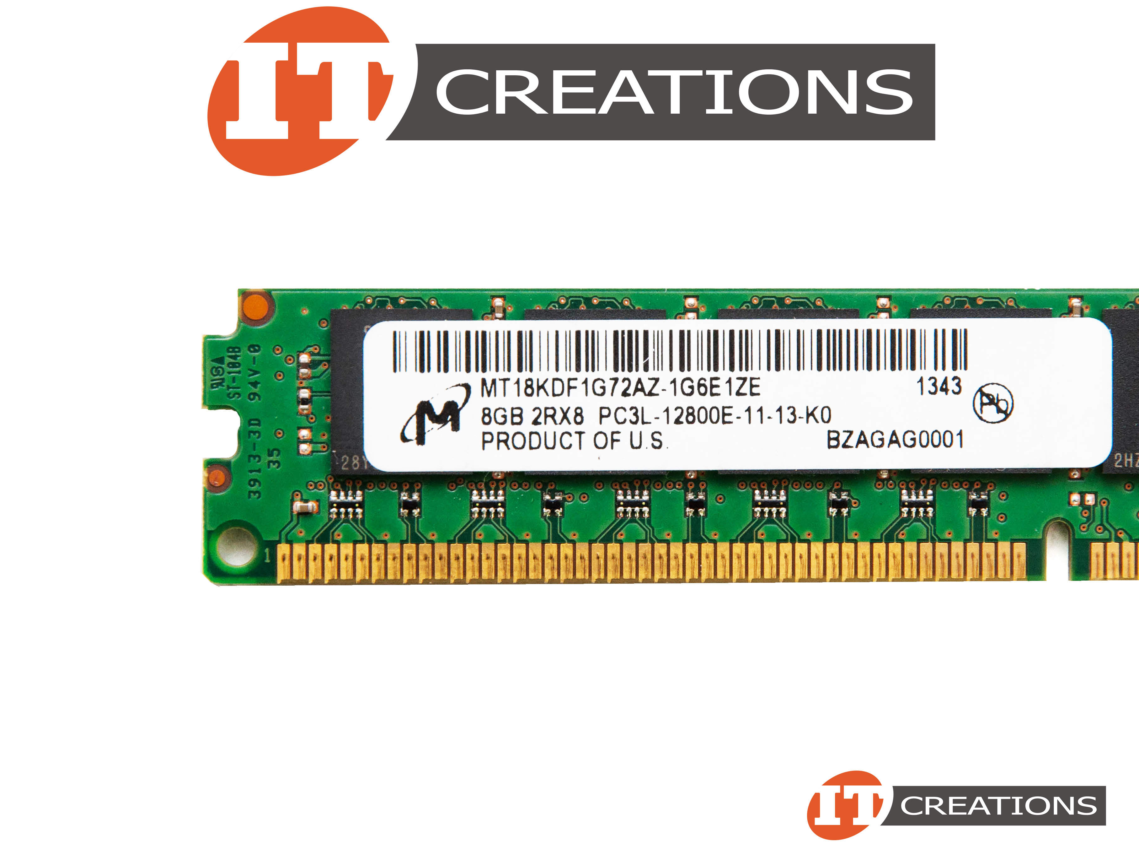4GB RAM Serveur Micron MT18KSF51272AZ-1G6K1ZG PC3L-12800E 1600 Mhz DIMM CL11 ECC