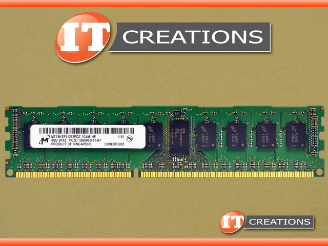 4gb 2Rx8 MICRON PC3L-10600R DDR3 1333MHz RAM MT18KSF51272PDZ-1G4K1HE 