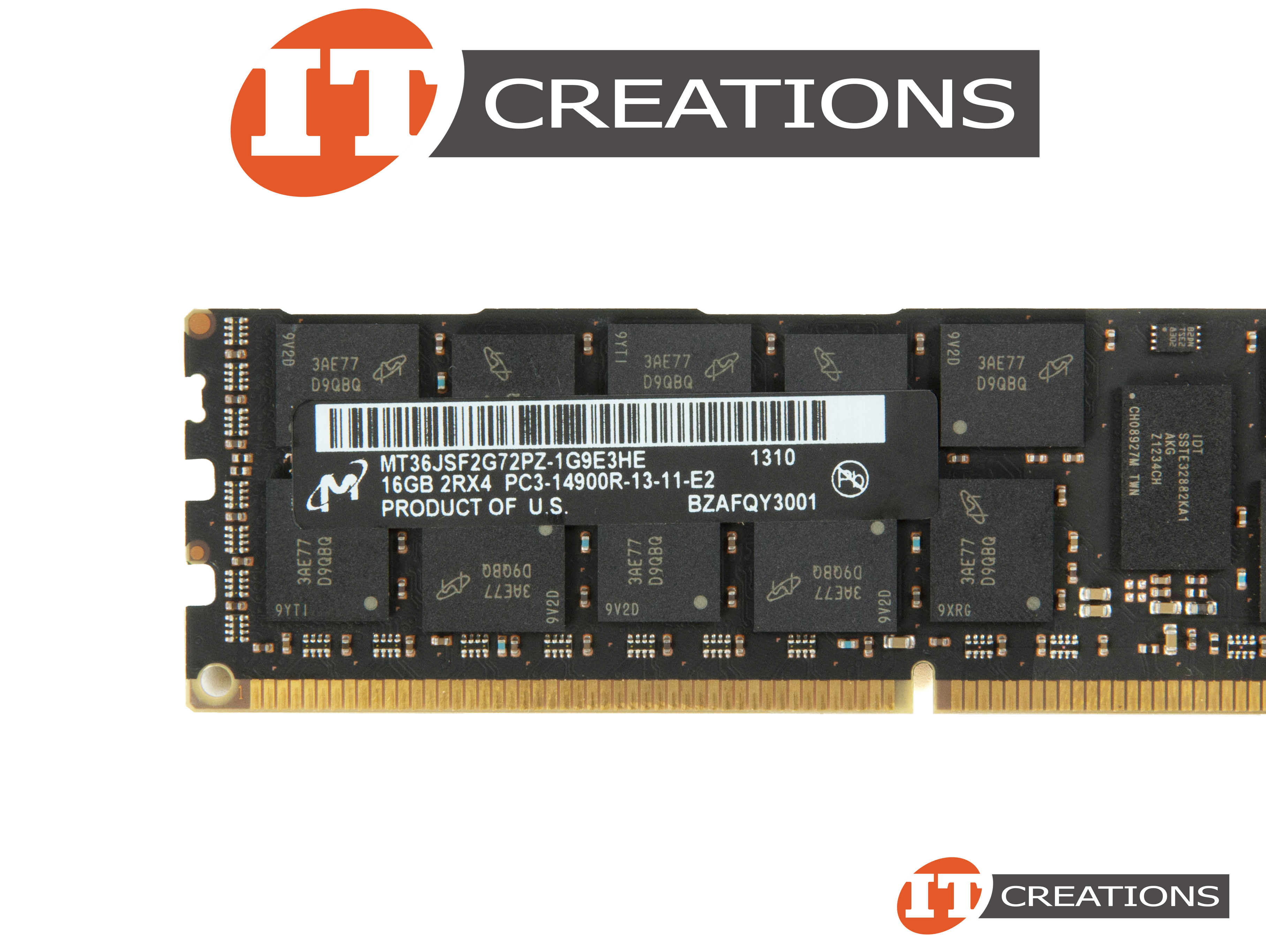 Barrette RAM Micron 16Go DDR3 PC3-14900R ECC Registered (MT36JSF2G72PZ) - Occasion