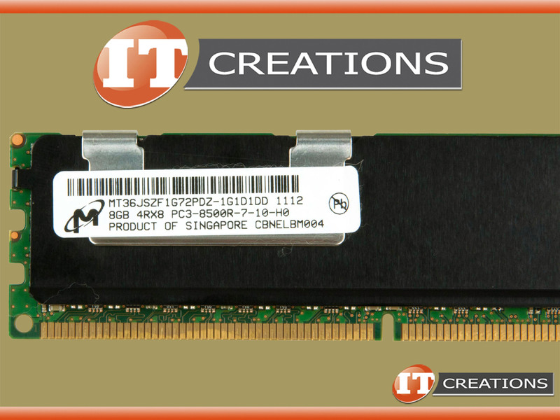 MICRON  MT36JSZF1G72PDZ-1G1D1DD 8GB PC3-8500R DDR3-1066 REGISTERED ECC 
