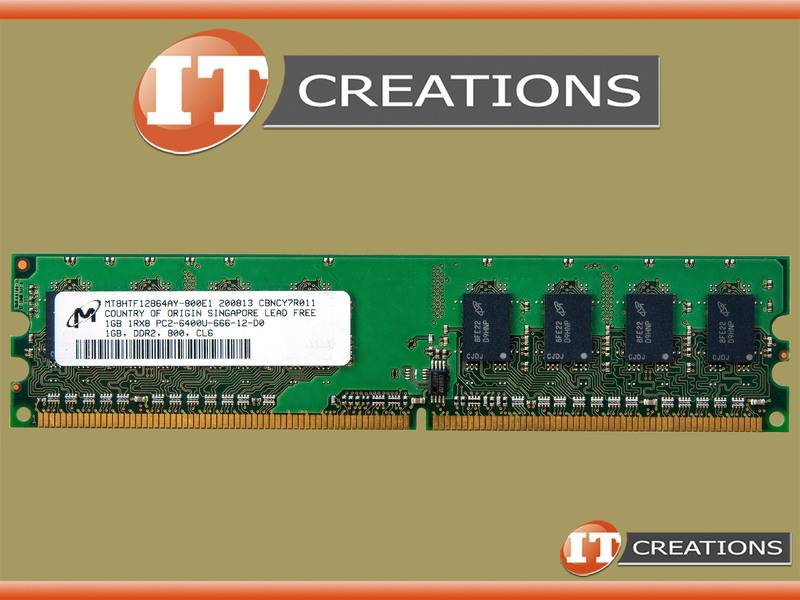 Mémoire RAM DDR2 Micron 1 Go PC2-6400E ECC - MT9HTF12872AY-800E1 - Pour Deskpro - Occasion Excellent état