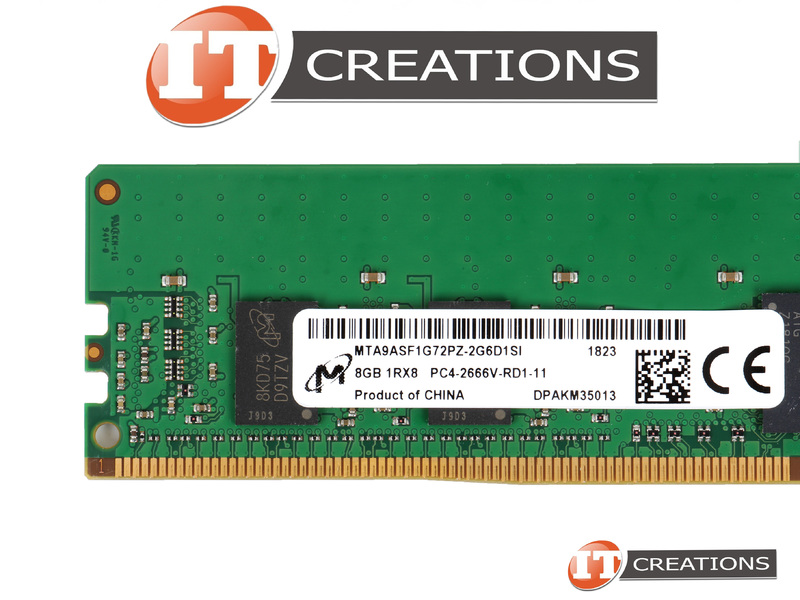 Barrette Mémoire Micron 8Go DDR4 RDIMM 2666MHz – MTA9ASF1G72PZ-2G6D1 (Reconditionnée)